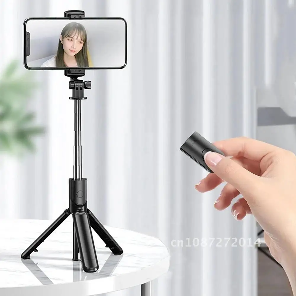 Bluetooth Wireless Selfie Stick Mobile Phone Holder Retractable Portable Tripod With Wireless Remote Shutter Multifunctional