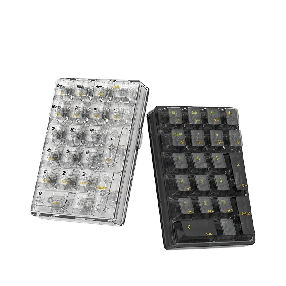 Customized 21Key Wireless Three-Mode Numeric Mini Keyboard Numpad RGB Backlight Keypad for Computer Numpad