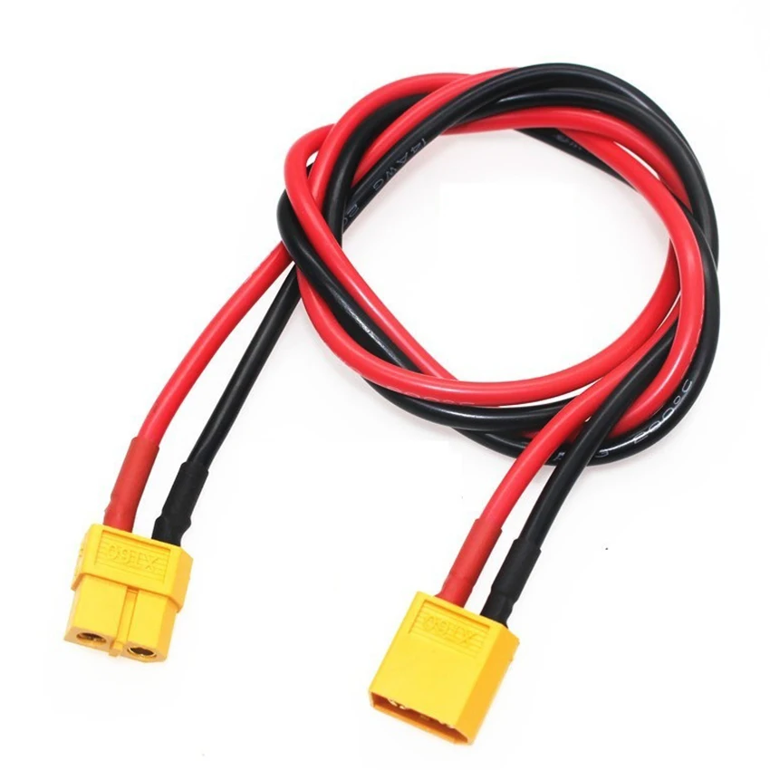 

1 pcs Female XT60/T plug to Male XT60/T Connector Adapter 14AWG 30CM Extension Cable Leads Adapte For RC battery extension cable