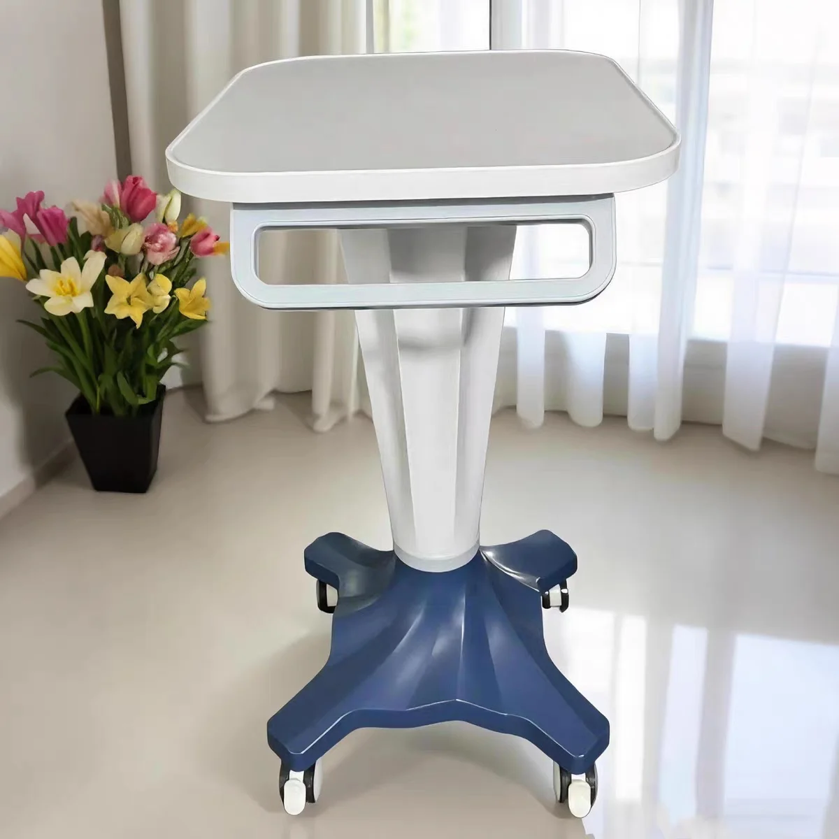Oral Clinic Medical Salon Trolley ABS Storage 360 Degree Rotating Professional Portable Movement Beauty Salon Cart