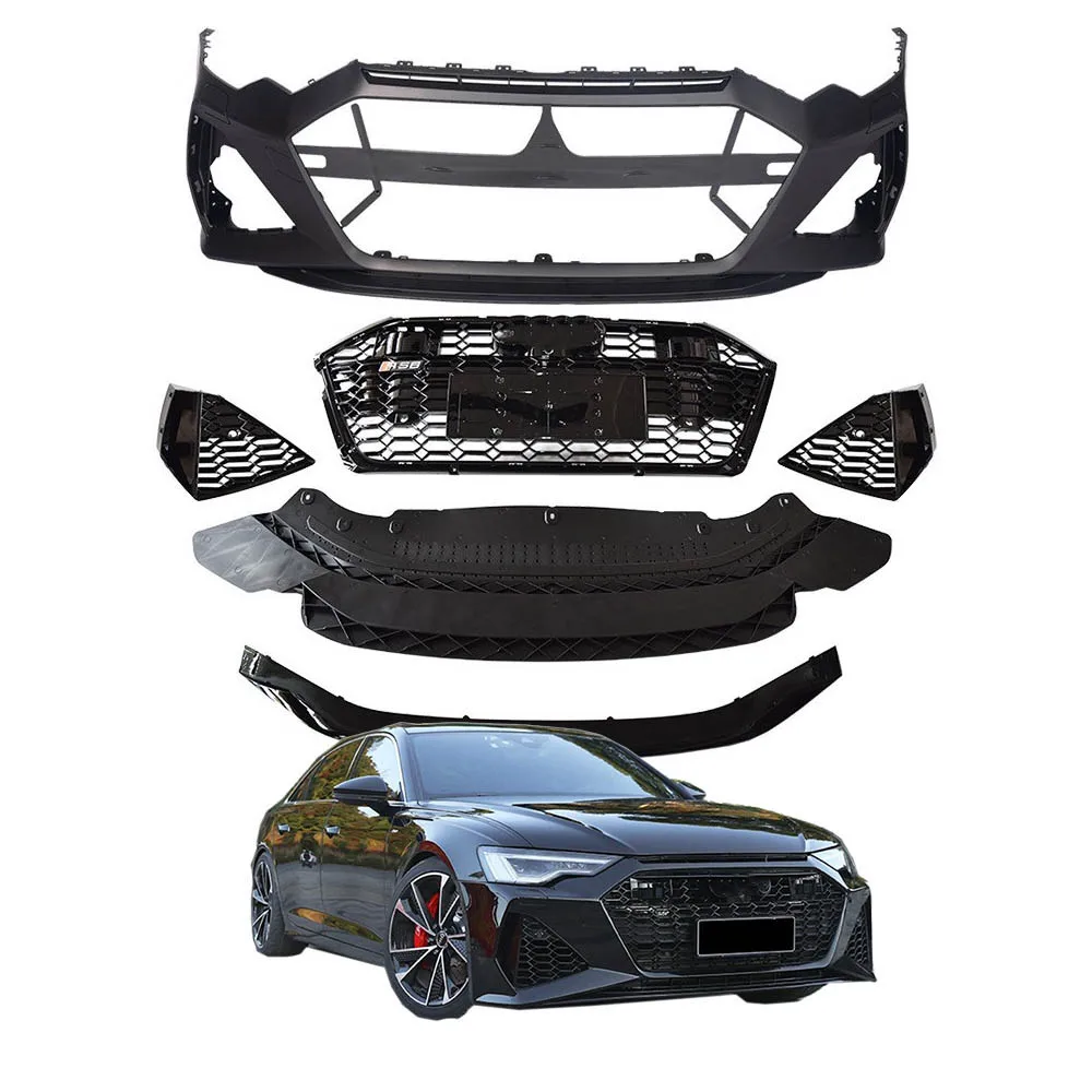 

accesorios para autoA6 S6 C8 4K Front bumper for aud facelift RS6 C8 Car bumper A6 S6 C8 4K car bodykit 2018 2019 2020 2021