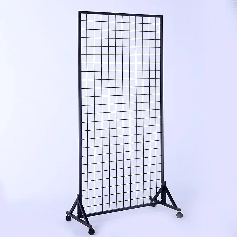 

Customized shelves iron grid rack barbed wire display grid kindergarten works shelf storage wrought iron grid hook