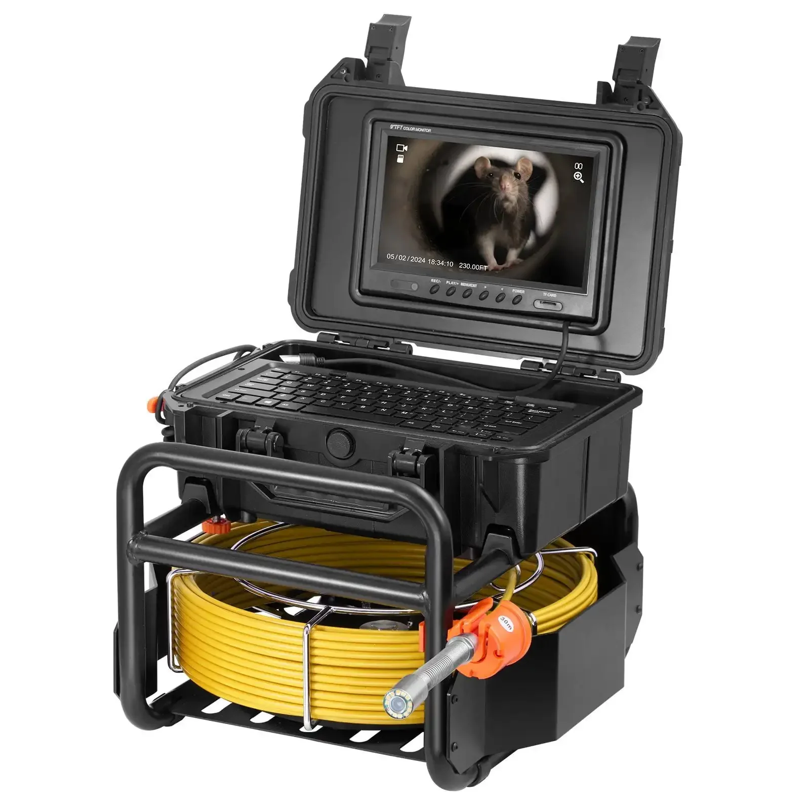 Sewer Camera 230 ft/70m Self-Leveling Drain Camera with 512Hz Transmitter