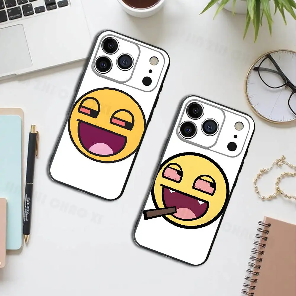 

Cute Funny Yellow Face Silicone Phone Case For IPhone 17 16 15 14 13 12 11 X XS Plus Pro Max Shockproof Soft Cover