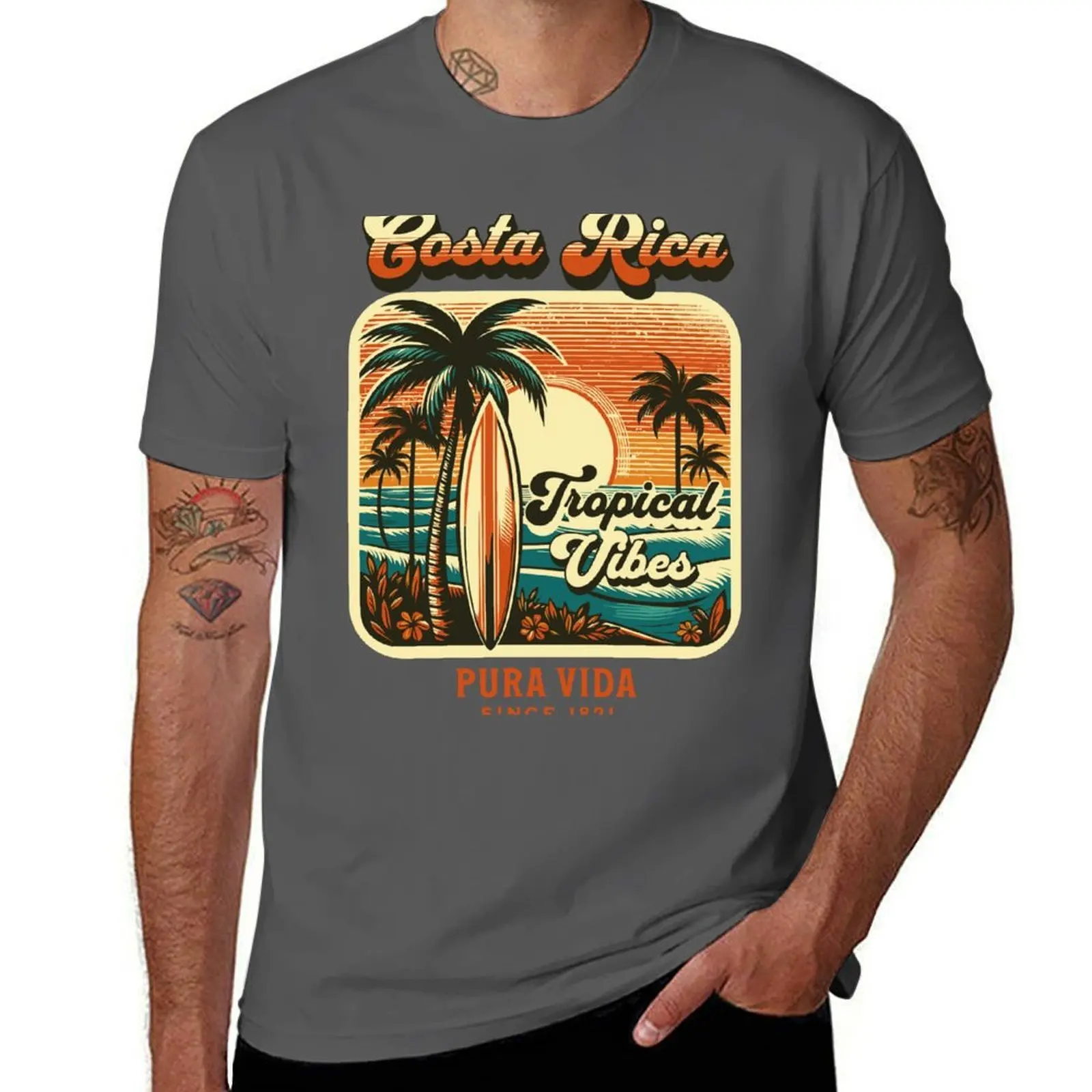 

Costa Rica Pura Vida Since 1821 T-Shirt t shirts cotton 100% funny t shirts dark humor t shirt man casual T-Shirt