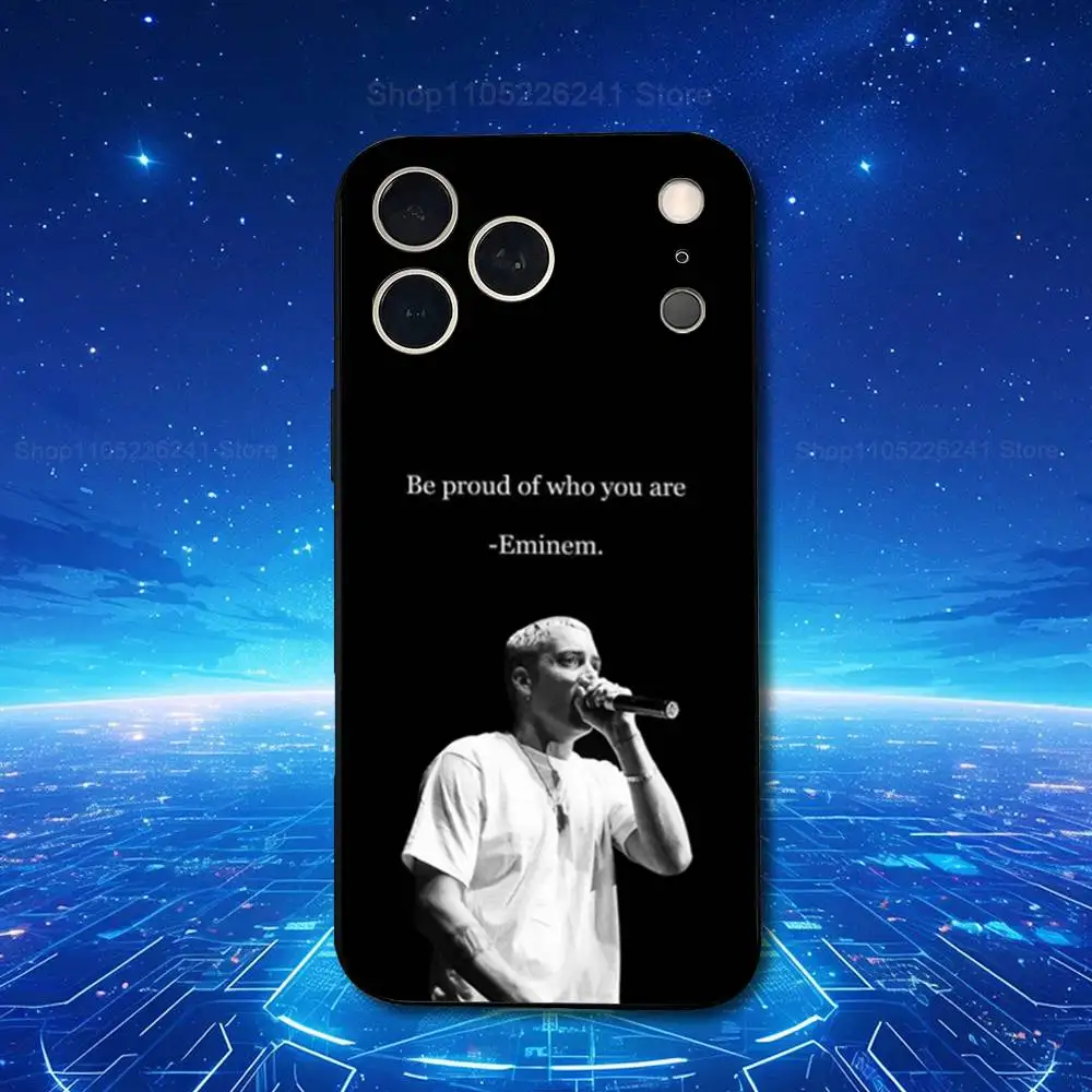 Singer E-Eminem-ES Cool لهاتف iPhone 13,16,11,14,17,12,15,Plus,Pro Max,XS,X,XR,SE,Mini,8,7,Phone Case Soft Silicone Black #3