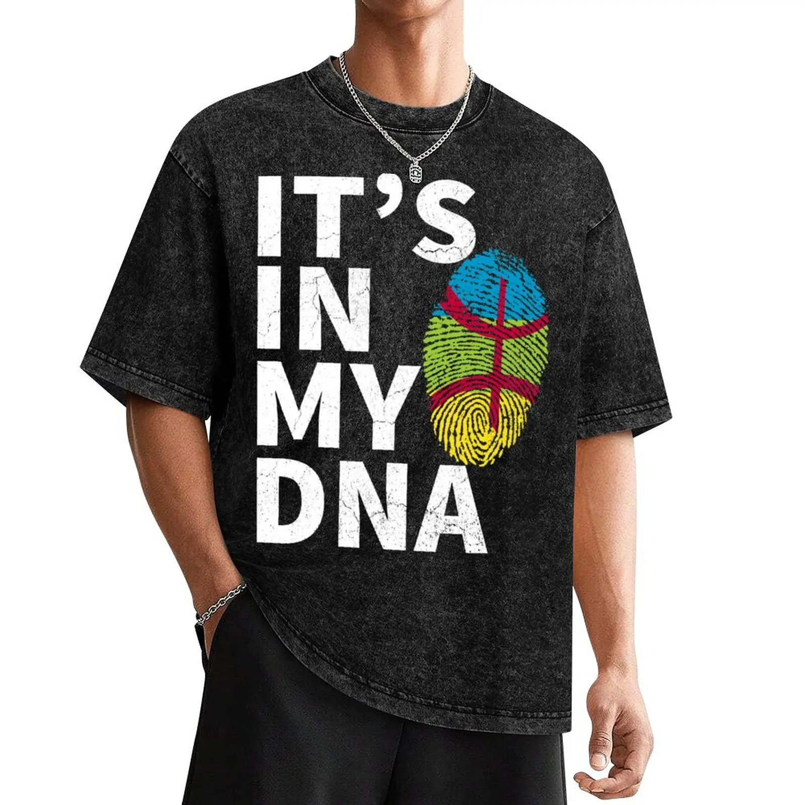 

Amazigh Is In My DNA Tamazgha Kabyle Pride T-Shirt anime blanks hippie clothes cotton t shirt men