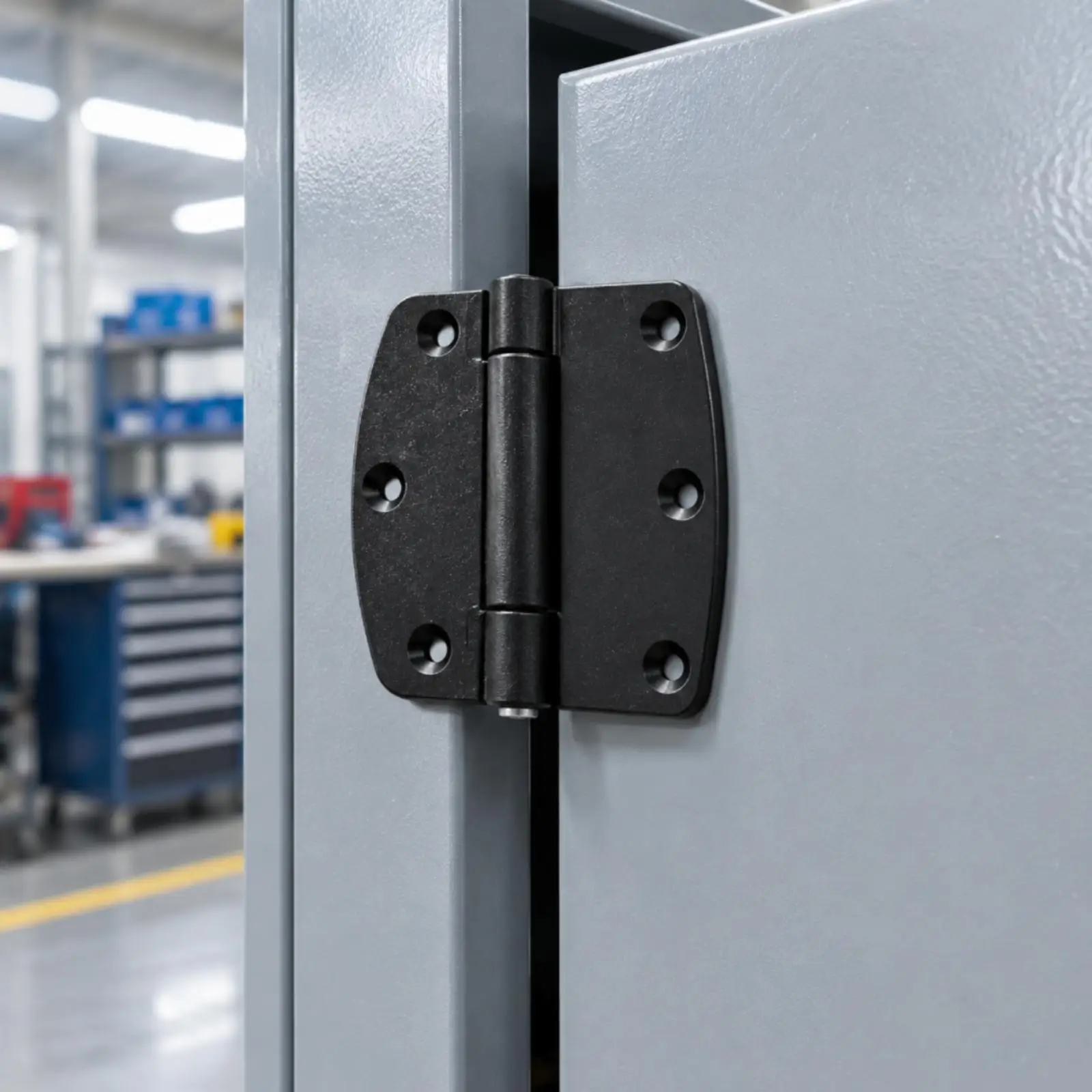 Black Heavy Duty Steel Hinge for Door 180 Degree Carbon Steel with Mounting Screws for RV Truck Machinery Control Box Enclosure