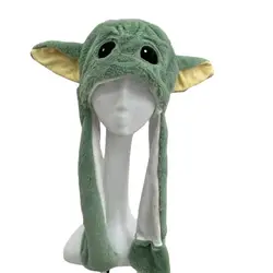 Anime bebé Yoda oreja de felpa que mueve el sombrero de conejo saltador invierno divertido Kawaii orejas en movimiento sombrero de conejito Cosplay gorra de fiesta de cumpleaños regalo