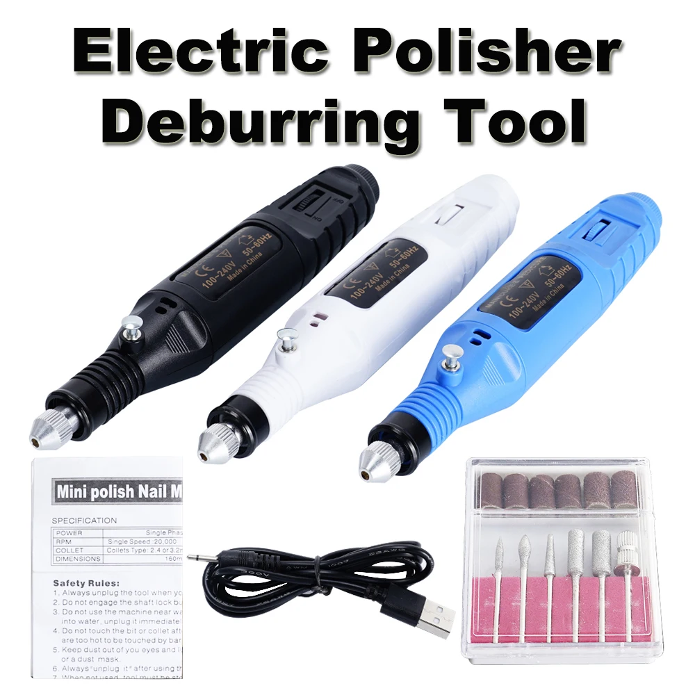 Electric Polisher Sander Deburring Tool kit Trimming Edge Files for Polishing 3D model mini Grinder Polisher 3D Printing Parts