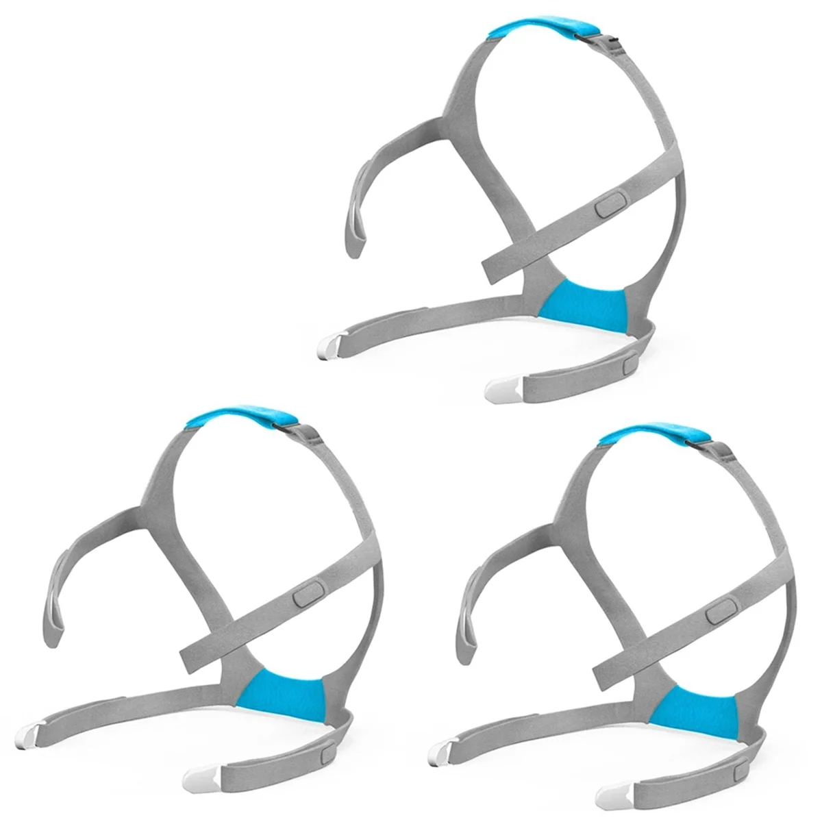 FZFZ 3Pack F30 CPAP Máscara Substituição de alça de arnês, arnês CPAP para F30, faixa de cabeça ajustável, com 6 clipes