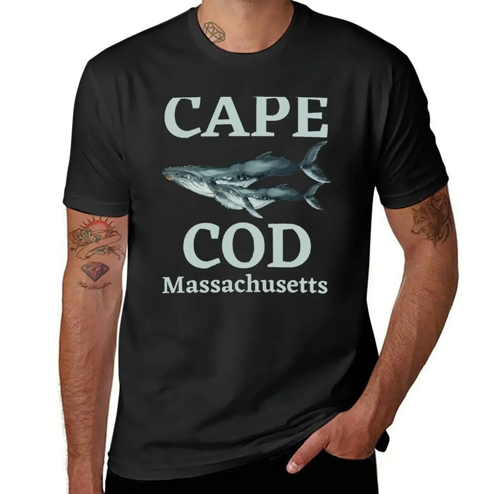 Cape Cod Humpback Whales T-Shirt graphic t shirt vintage for a boy man clothes fruit of the loom mens t shirts