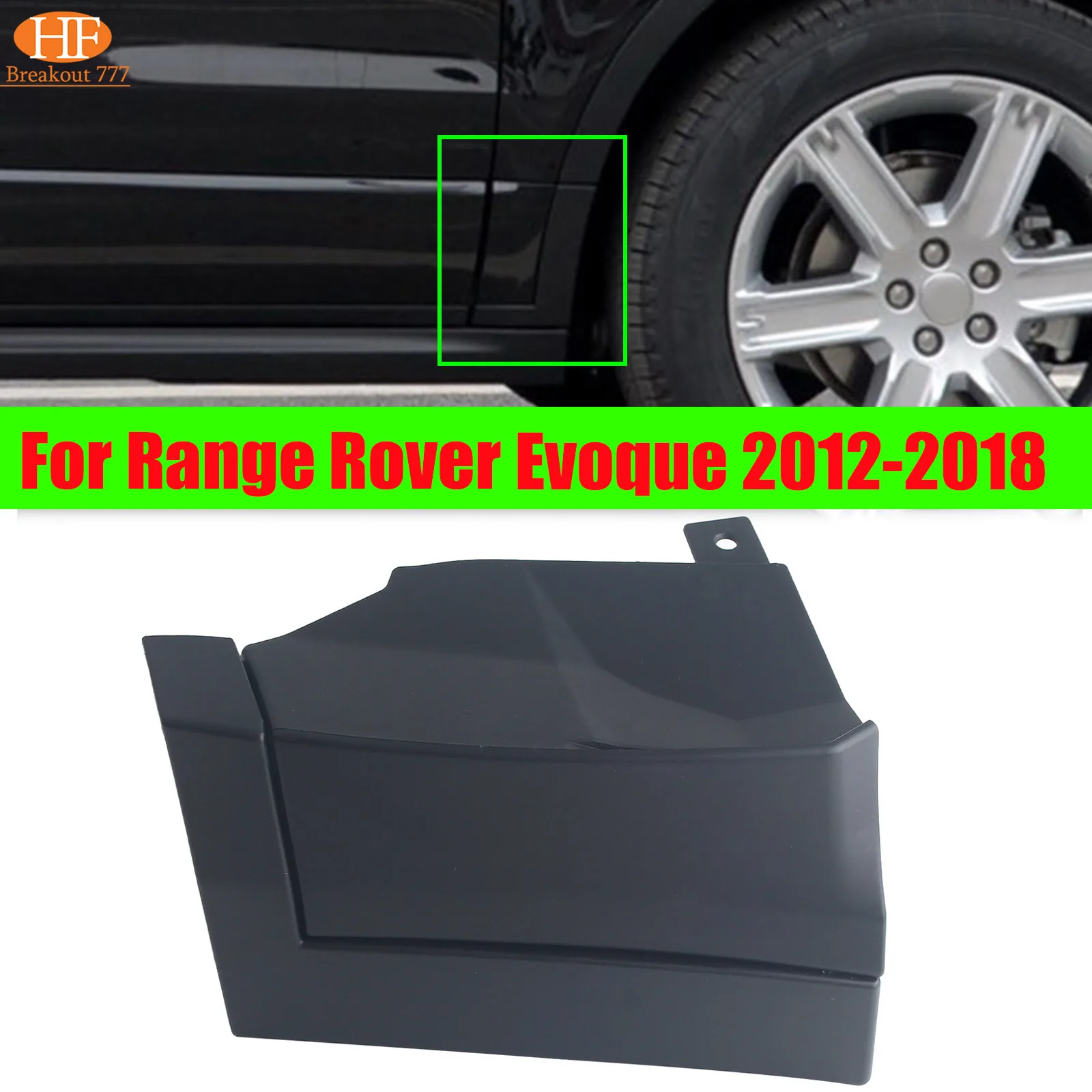 

Black Car Front Lower Fender Exterior Moulding Trim Right Left For Range Rover Evoque 2012-2013 2014 2015 2016 20172018