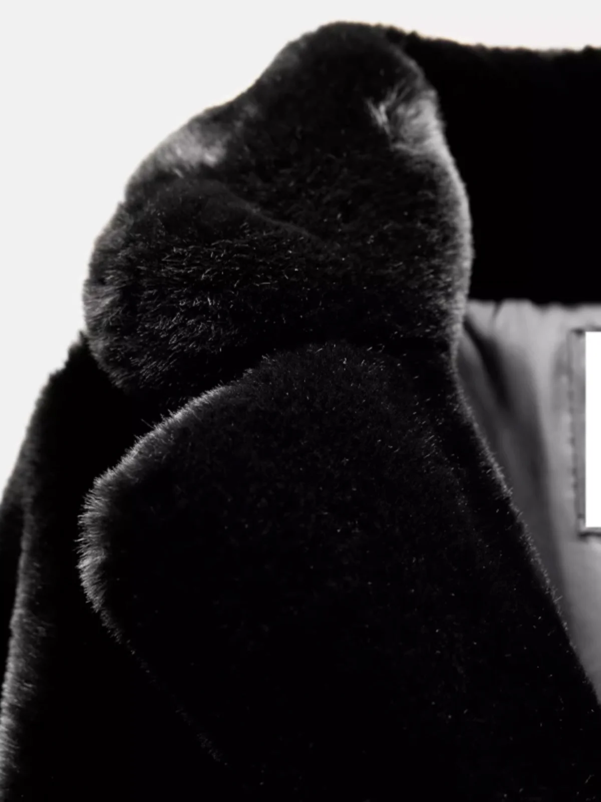 شتاء جديد Bla سلسلة تأثير الفراء الاصطناعي طويل Sve V-Ne معطف ملابس خارجية Ele بسيط Sle Thiened فضفاض صالح #3