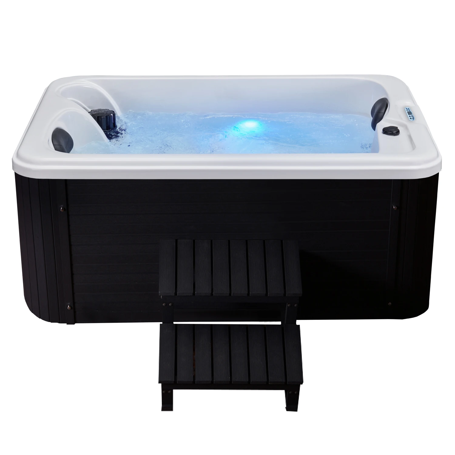 Modern 1.75m Acrylic Whirlpool Spa Tub Outdoor Swimming Pool Soaking Bathtub with Massage for 2 Adults for Hotels