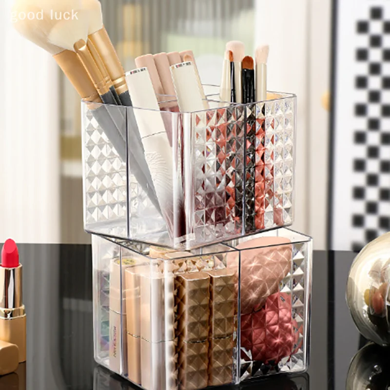 New Clear Acrylic Makeup Brush Holder Desk Cosmetic Organiser Lipstick Storage Lipstick Storage Holder