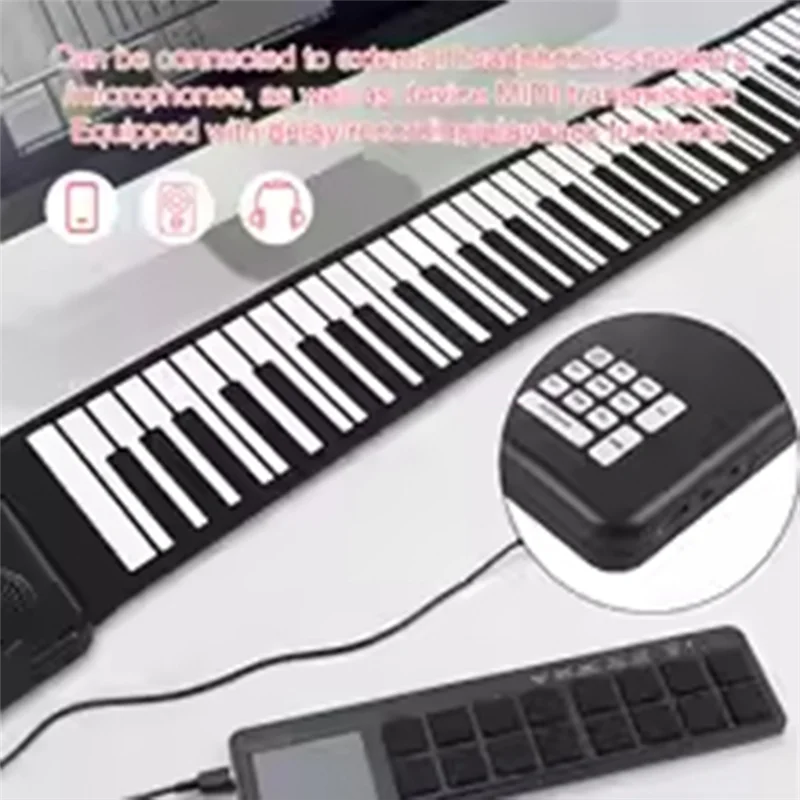 

Y67A-Professional 88 Key Portable Handroll Electronic Piano Environmental Foldable Piano Home Practice Instrument