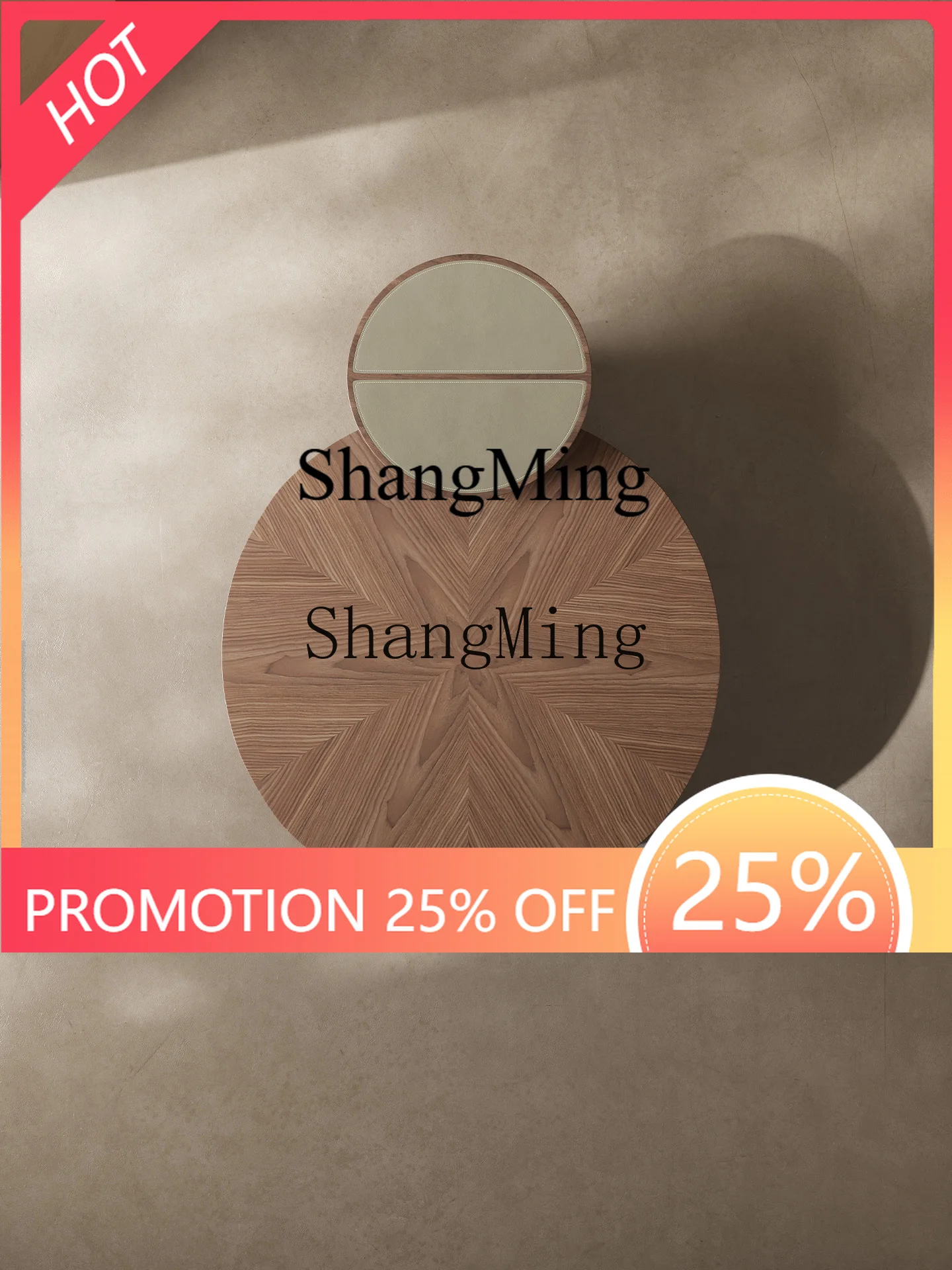 

FG good-looking Retro Vintage Wabi-Sabi Style Round New Coffee Table Hot Sale Small Apartment Living Room Storage Coffee