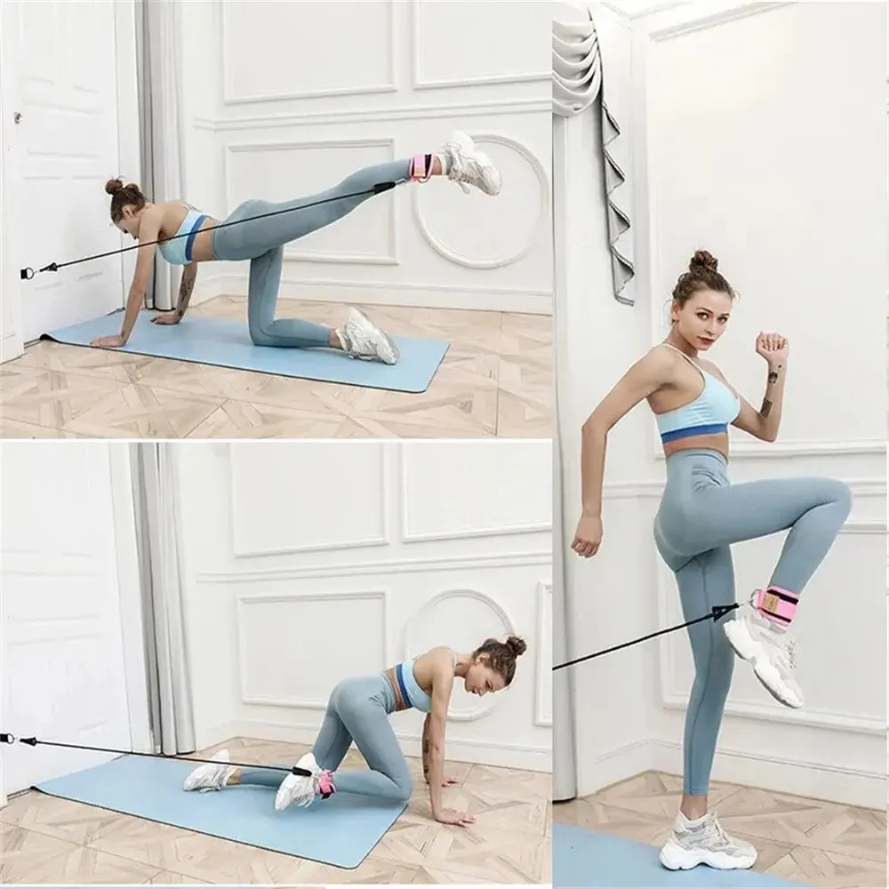 Fitness Pasek na kostkę do maszyn linowych Wyściełany uchwyt na kostkę do nóg i pośladków Siłownia Mankiet na kostkę Booty Hip Kickbacks Ćwiczenia