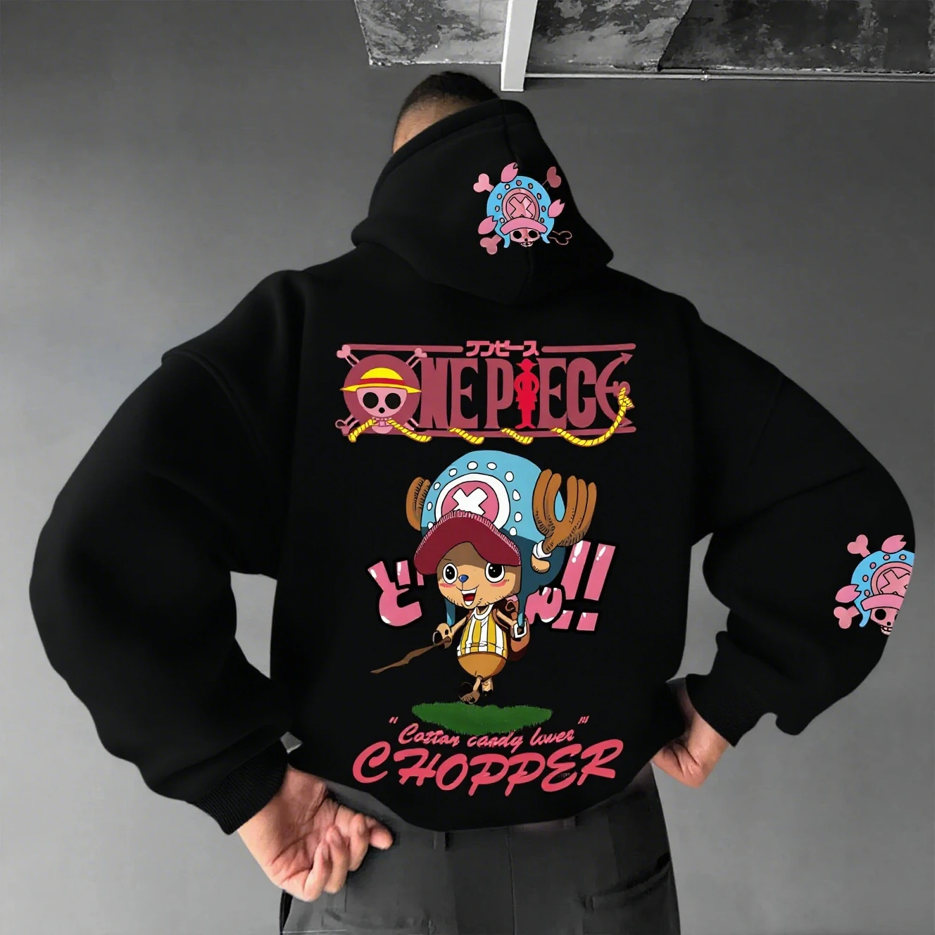 Unisex Oversized One Piece Chopper Anime Hoodie Men Women Sweatshirt Casual Streetwear Spring Autumn Pullover Hooded Jacket​​