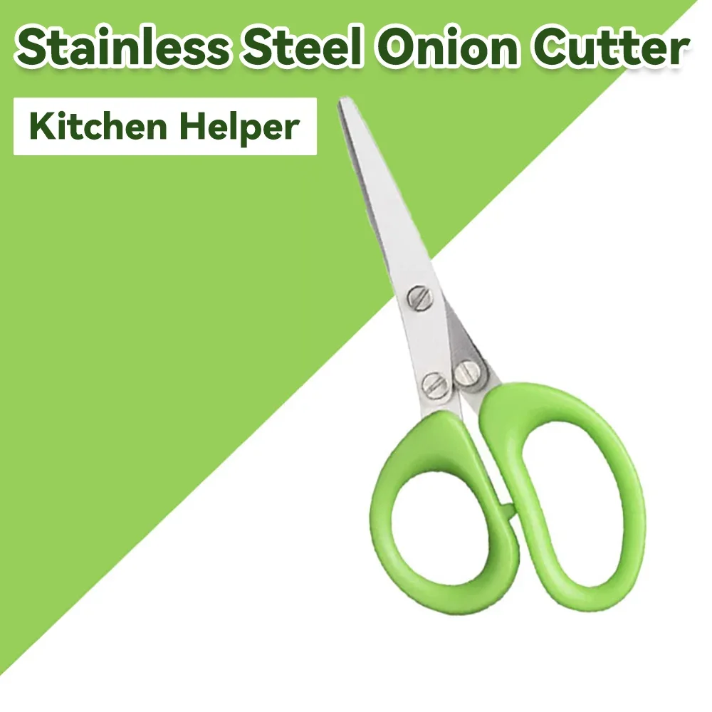 1pc Multi-functional Stainless Steel 3/5 Layer Kitchen Scissors Pepper Shredded Chopped Scallion Cutter Laver Cut Cooking Tool