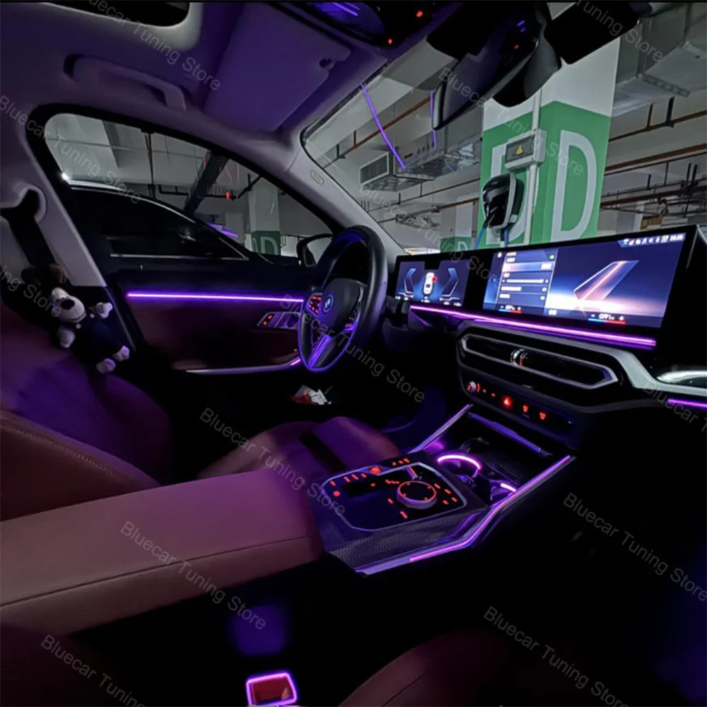 11 Colors Under-screen Ambient Light for BMW Series 2/3/4/7 X5 X6 X7 M3 M4 G20 G22 G80 G82 Curved Display Illuminazione Ambient