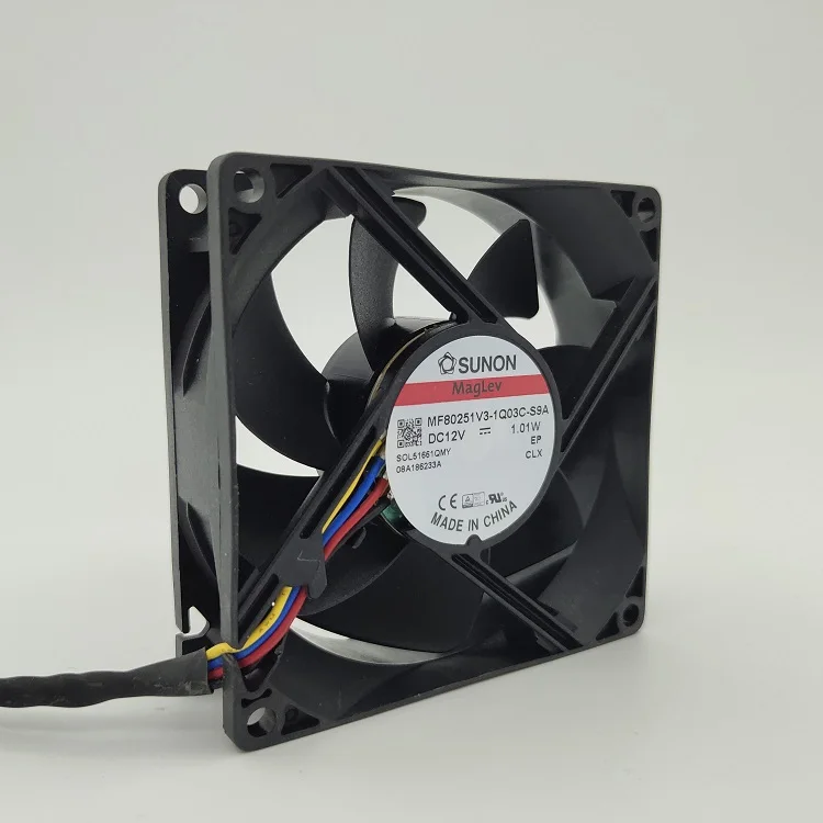 80mm Mute Pwm Cpu PC Cooling Fan,Sunon MF80251V3-1Q03C-S9A 80X80X25mm 12V 1.01W 4P 4Wire Water Cool Fans Quiet Low Noise