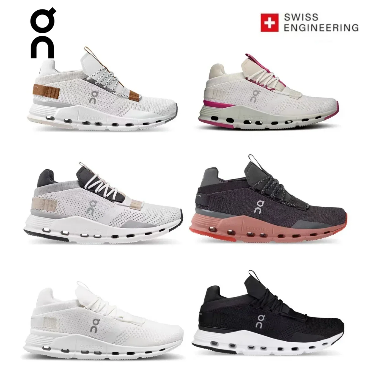 Original On Cloudnova All Weather Lightweight Shock Absorbing Comfortable Men Women Running Shoes Breathable Sneakers