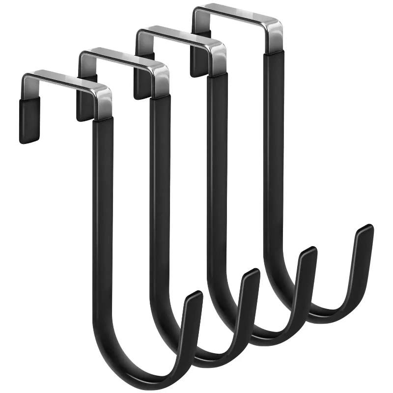 

Hook Free Punching Hook Kitchen Bathroom Cabinet Door Silvery Type Coat Towel Storage Hanger