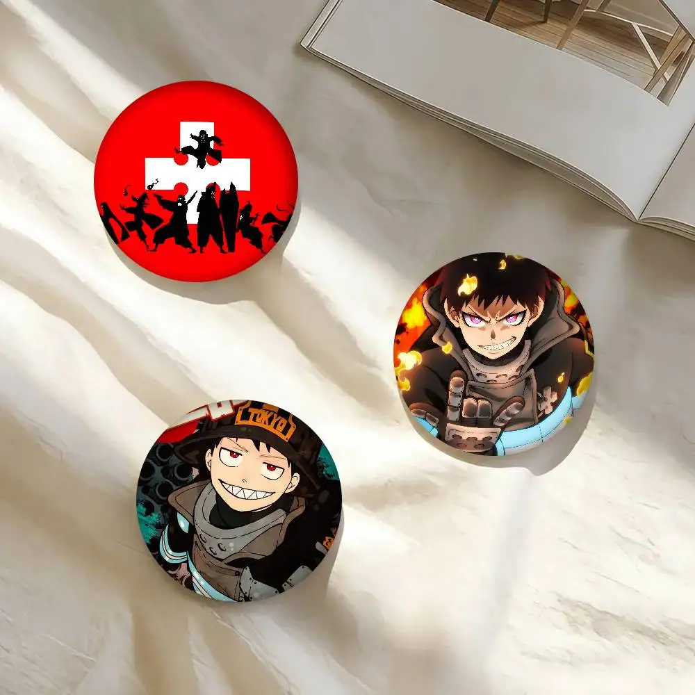 Anime Fire classic Force  New Brooches Soft Button Pin Funny Silly Gnarpy On A Skateboard Meme Badge Gamer Collection Gifts