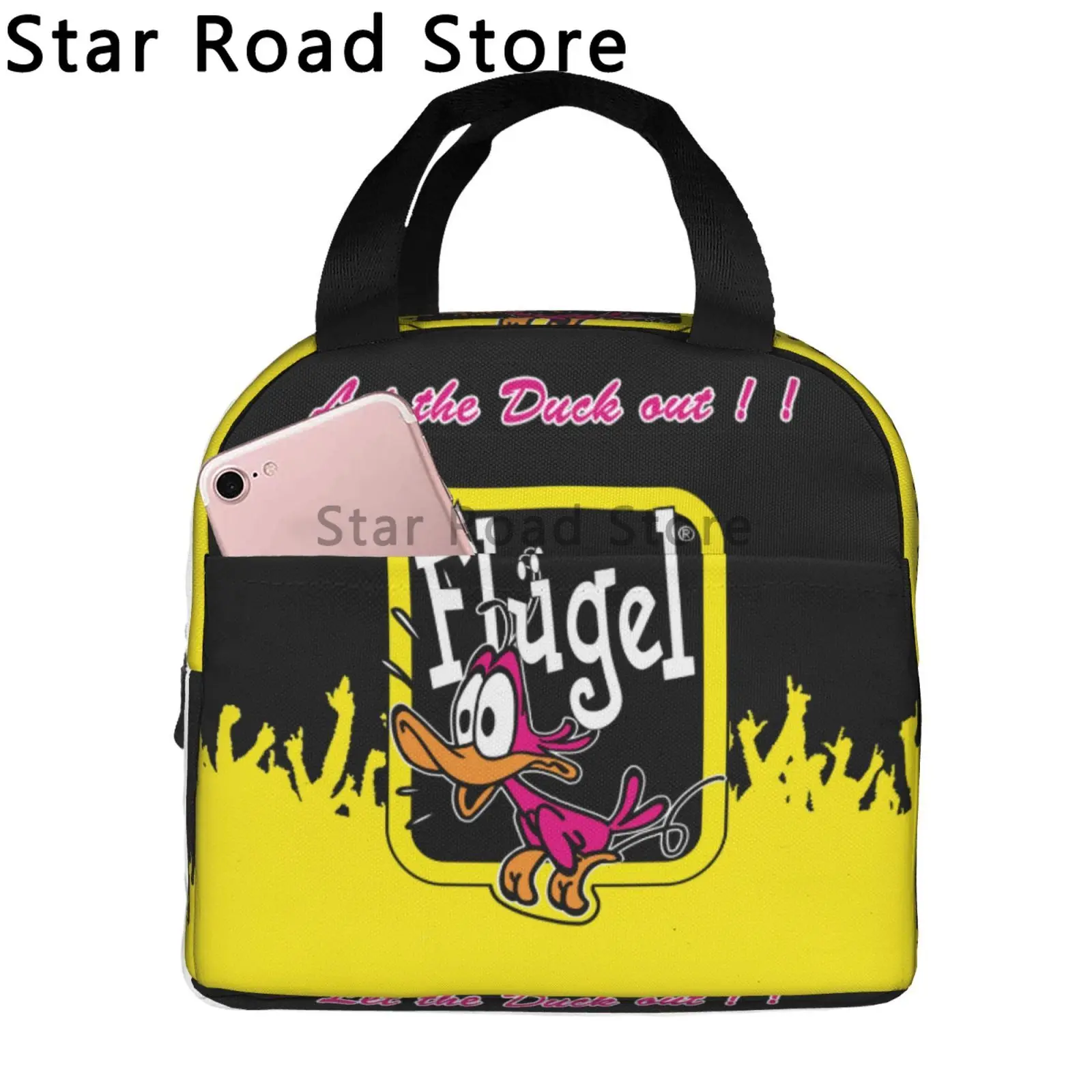 Flugel Beer Logo Insulated Lunch Bag for Women Resuable Electronic Dance Festival Cooler Thermal Lunch Box Office Work School