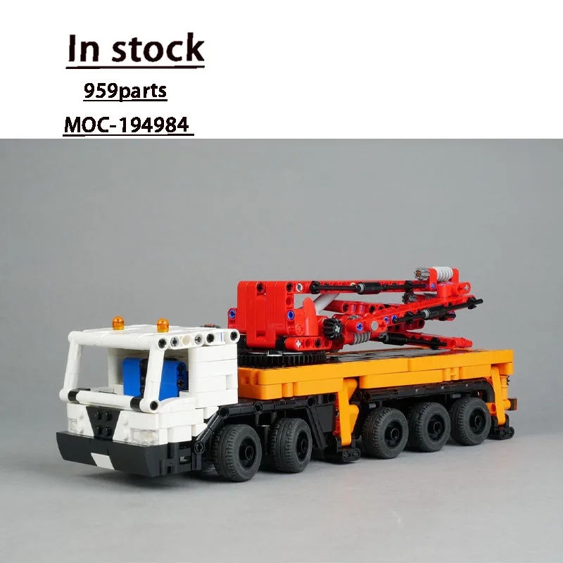 

MOC-194984 New Classic Concrete Pump Truck Building Block Model, 959 Pieces, Boys' Children's Birthday Building Block Toy Gift