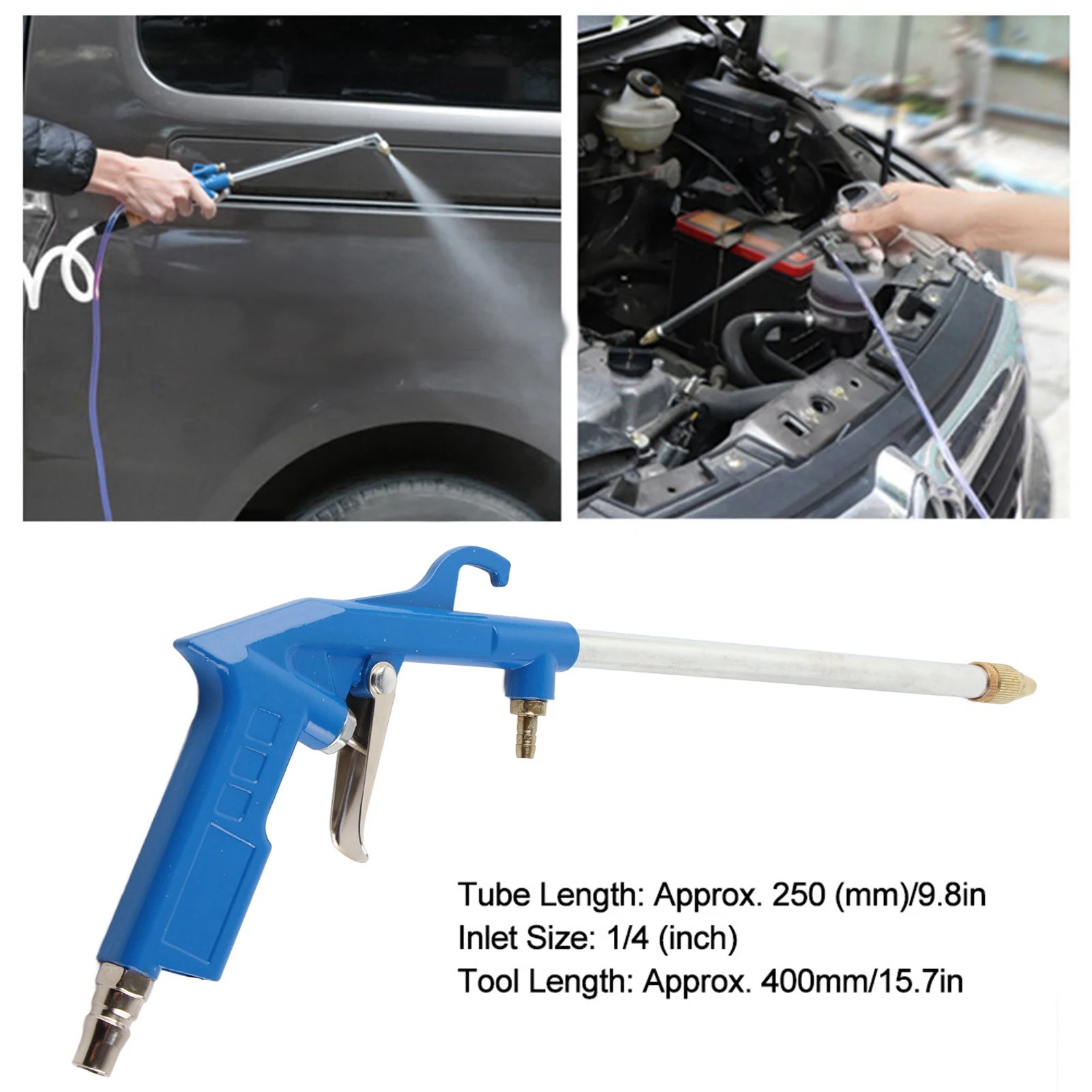 Car Engine Cleaner Pneumatic Blowing Nozzle Car Engine Dust Cleaner Tools Auto Water Cleaning Nozzle Hose Wash Spray Universal