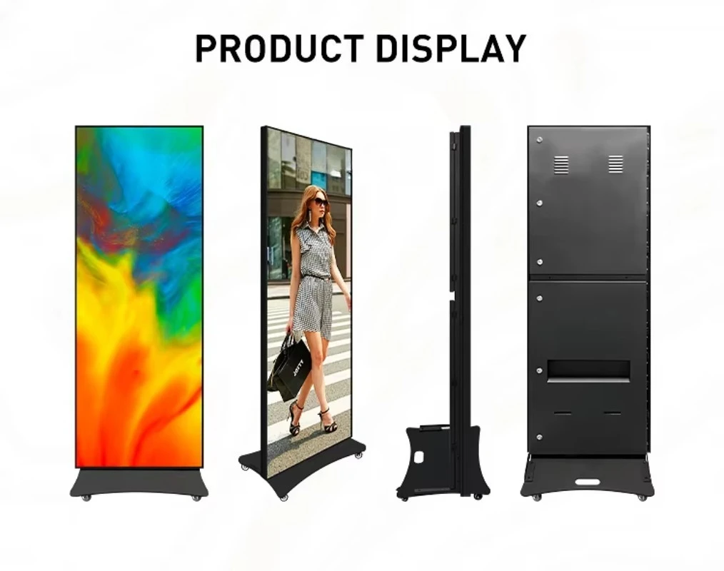Outdoor  Poster Display Screen Stand Energy Efficient High Brightness Digital Signage for Advertising and Events