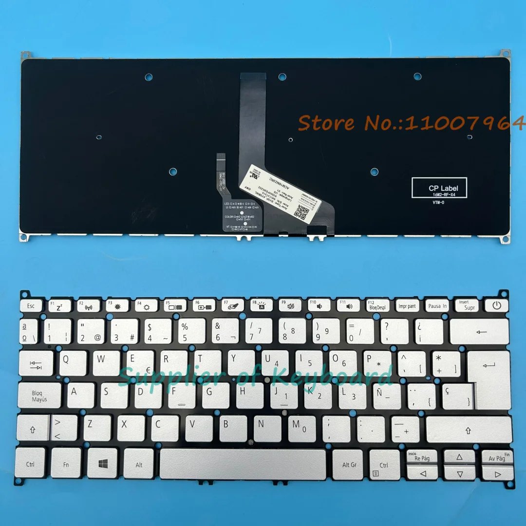 

Новая английская/испанская клавиатура для ACER Swift 5 SF514-53T SF514-54G SF514-54T SF514-54GT N19H5 серии белый/черный/серебристый с подсветкой