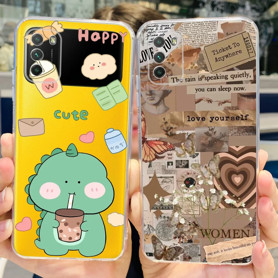 For Xiaomi Poco M3 Case New Fashion Painted Cover Silicone Soft TPU Phone Case For Xiaomi PocoM3 Poco M3 Pro 5G Back Cover Coque