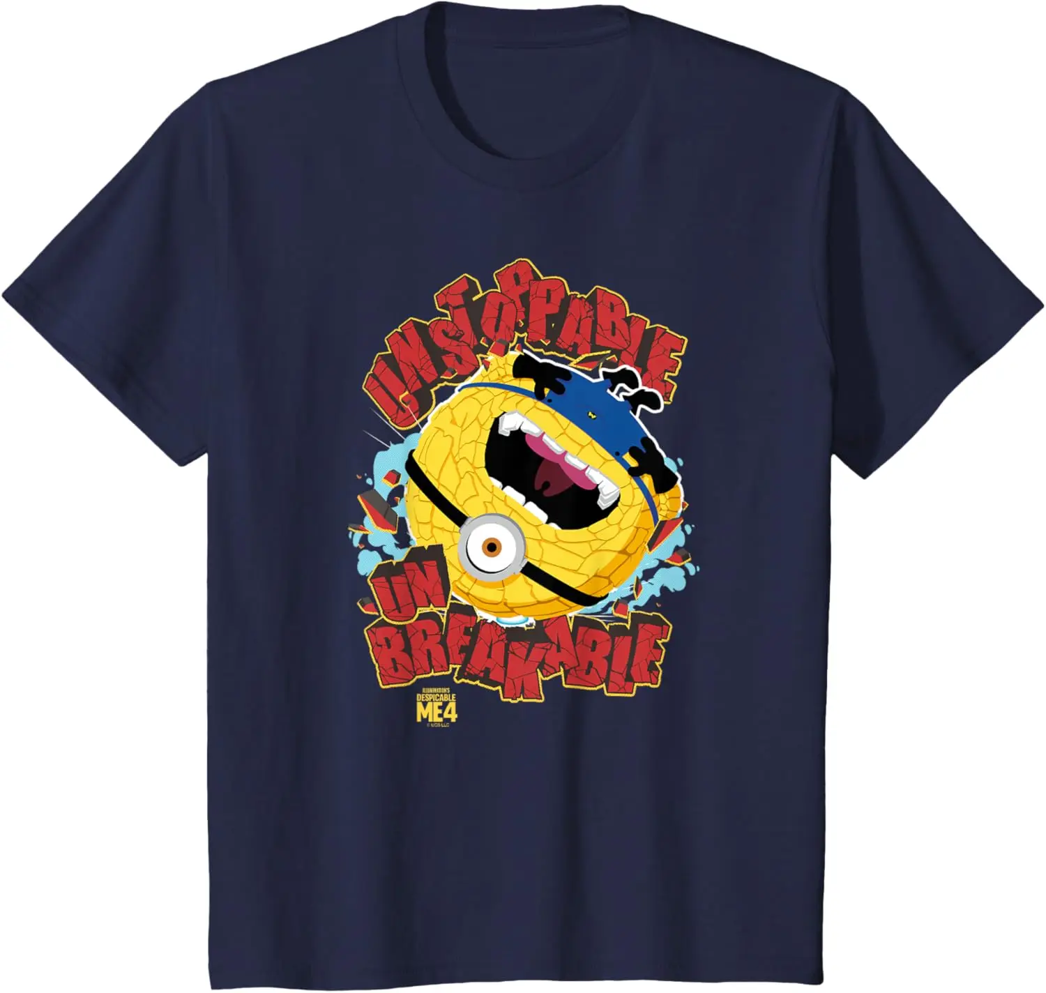 Minions Despicable Me 4 Unstoppable Unbreakable Minion T-Shirt