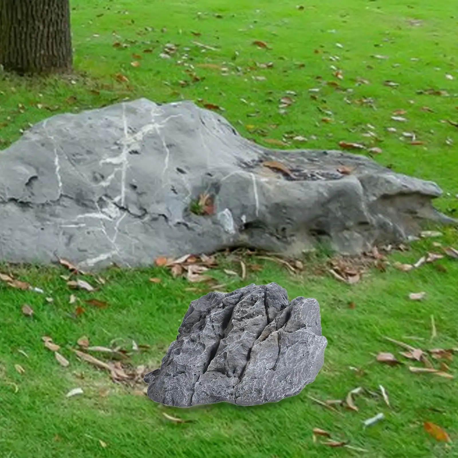 Fake Rock Realistic Versatile Weather Resistant Pump Cover Lightweight Landscaping Decorative Natural Texture for Yard Patio