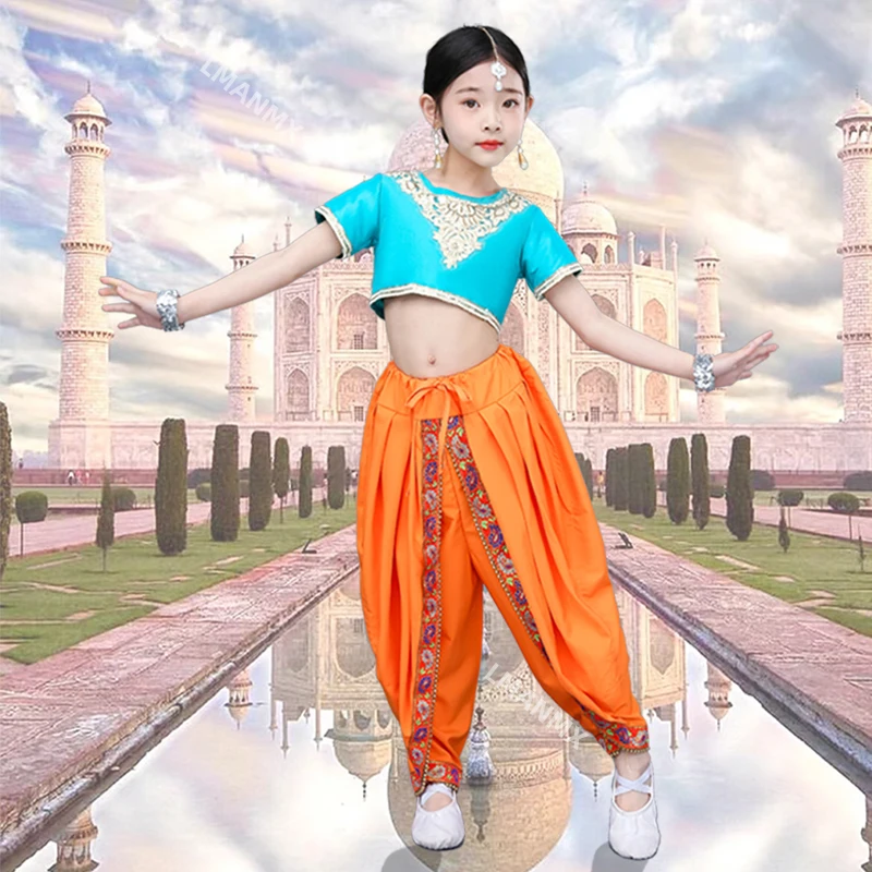 

Children's Indian dance performance costume, Xinjiang dance performance costume, girls' belly dance