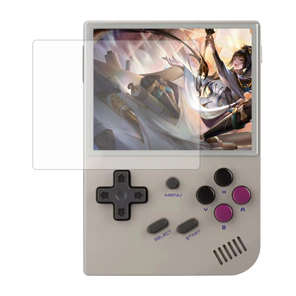 واقي للشاشة فيلم 9H HD الزجاج المقسى فيلم الزجاج المقسى طبقة رقيقة واقية ل Anbernic RG35XX/RG35XX زائد لعبة الملحقات
