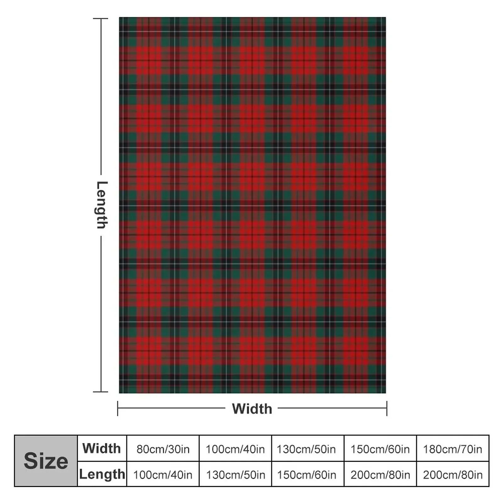 Clan Nicolson Tartan Throw Blanket Quilt Bed covers Furry Plaid Blankets