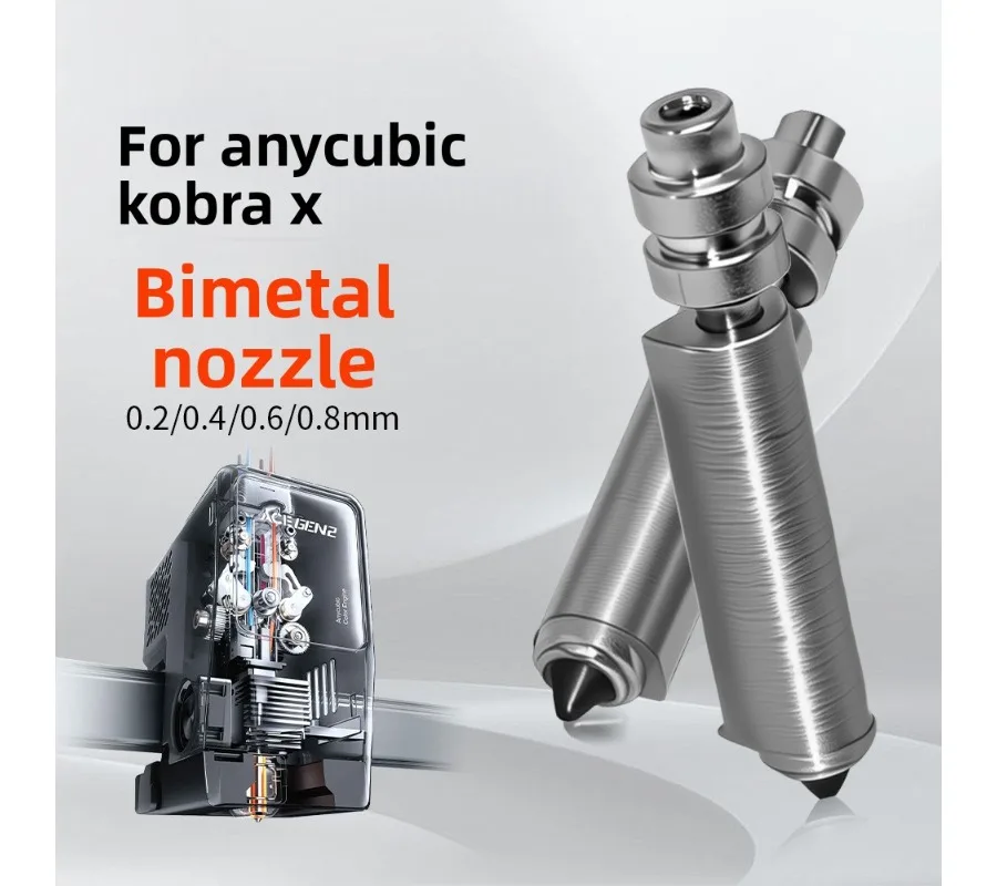 NEW FOR Anycubic Kobra X Integrated Bimetal Nozzle High Quality Metal Nozzle 3D Printer Accessories