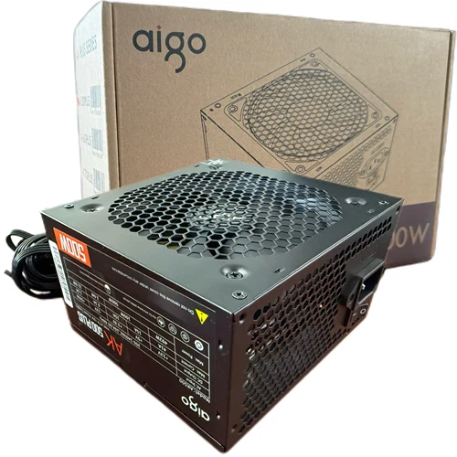 Imagen 2 del producto Aigo AK 500W PC PSU unidad de fuente de alimentación negro Gaming silencioso 120mm RGB ventilador 24pin 12V ATX fuente de alimentación de computadora de escritorio para BTC