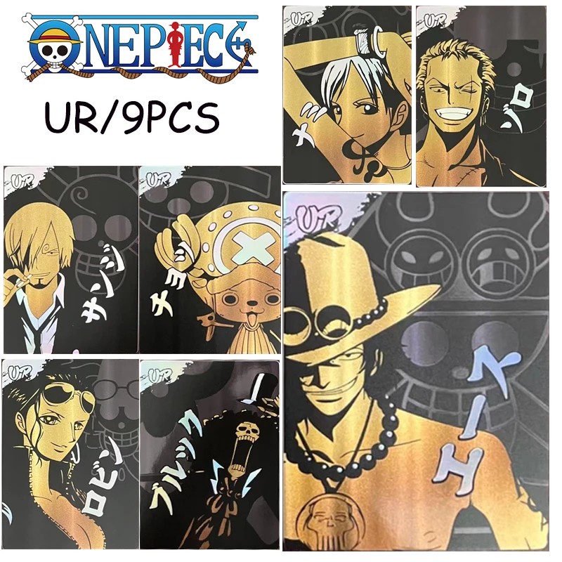 

UR 9PCS/SET One Piece Cards Boy Anime Collectible Cards Christmas Birthday Present Luffy Nami Robin Hancock Vivi Ace Sabo