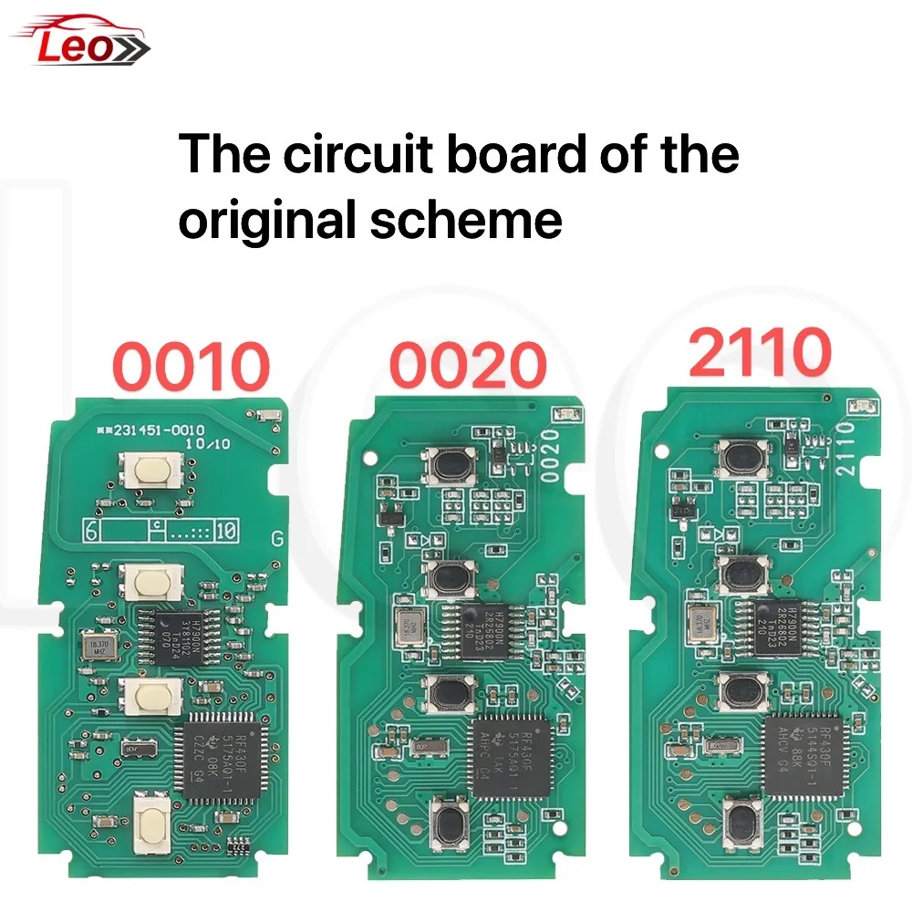 Leo FCC ID:HYQ14FBA/FBB For Toyota Camry Highlander RAV4 Sequoia Crown After 2012 Original plan PCB smart key 312-314MHz 8A-chip