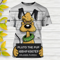 Pluto Mickey Mouse Donald Duck Goofy  3D print Disney t shirt  men women casual style Summer Casual Streetwear Tee Tops Cartoon