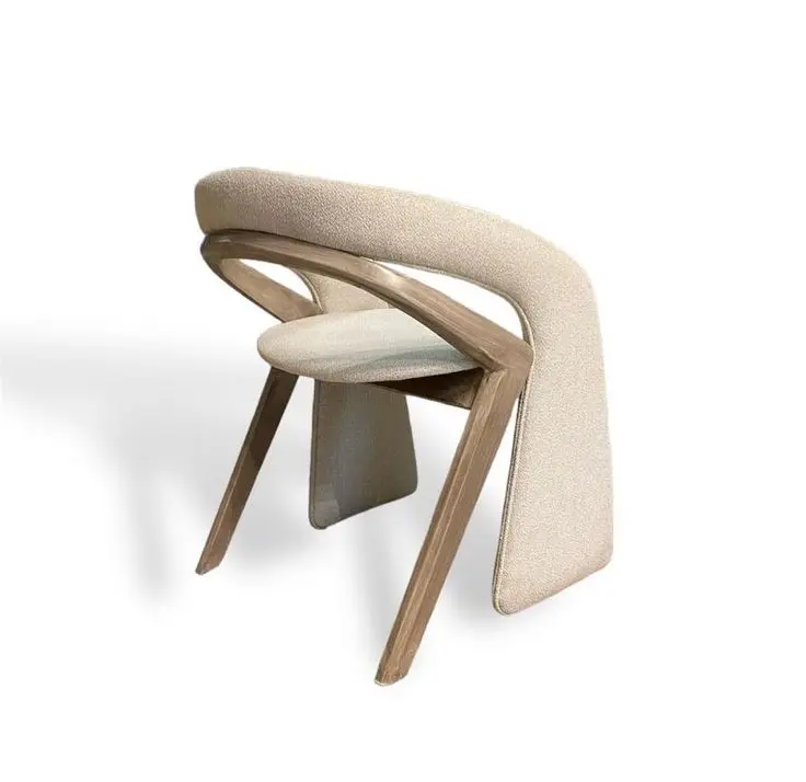 Hot Sales New Arrival Italian Style Designer Fabric Dining Chairs Nordic Modern Wood Chair For Restaurants