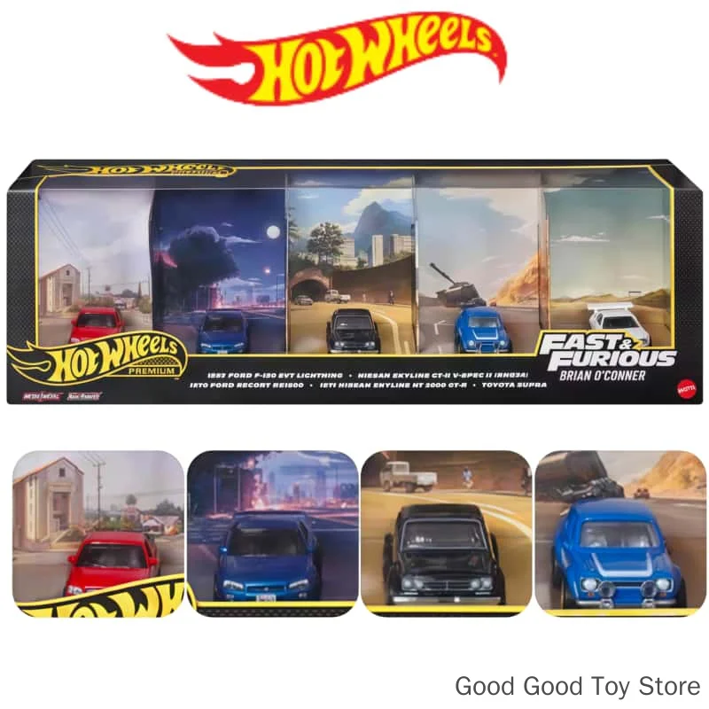 Authentic Hot Wheels Premium Fast And Furious Jmn13 Diecast Car Set Metal Real Rider Vehicle Model Collect Car Toy Holiday Gifts