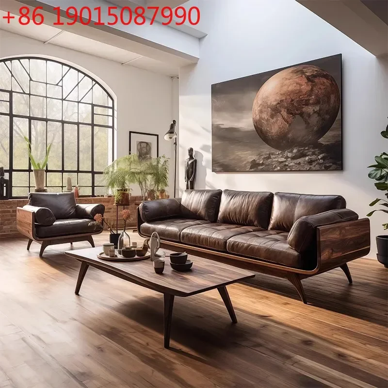 Armrest Large Filler Sofas European Brown Wood Modern Floor Salon Couch Recliner Luxury Nordic Divano 2 Posti Unique Furniture