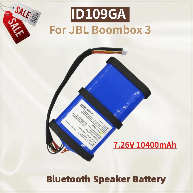 

High Quality ID109GA Battery 7.26V 10400mAh For JBL Boombox 3 Speaker Brand New Replacement Battery